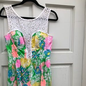 Lilly Pulitzer Reagan Dress Euc In Hibiscu - image 1